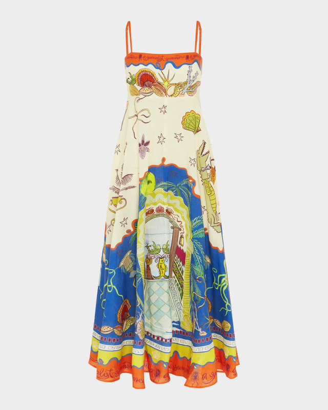 Surrealist Summer Midi Sundress